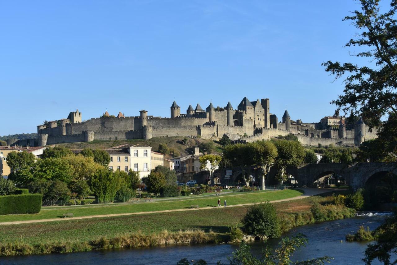 L'Or Vert, Castle View, Private Parking, Air Conditioner, Netflix, 160M From Medieval Town Carcassonne Exteriér fotografie